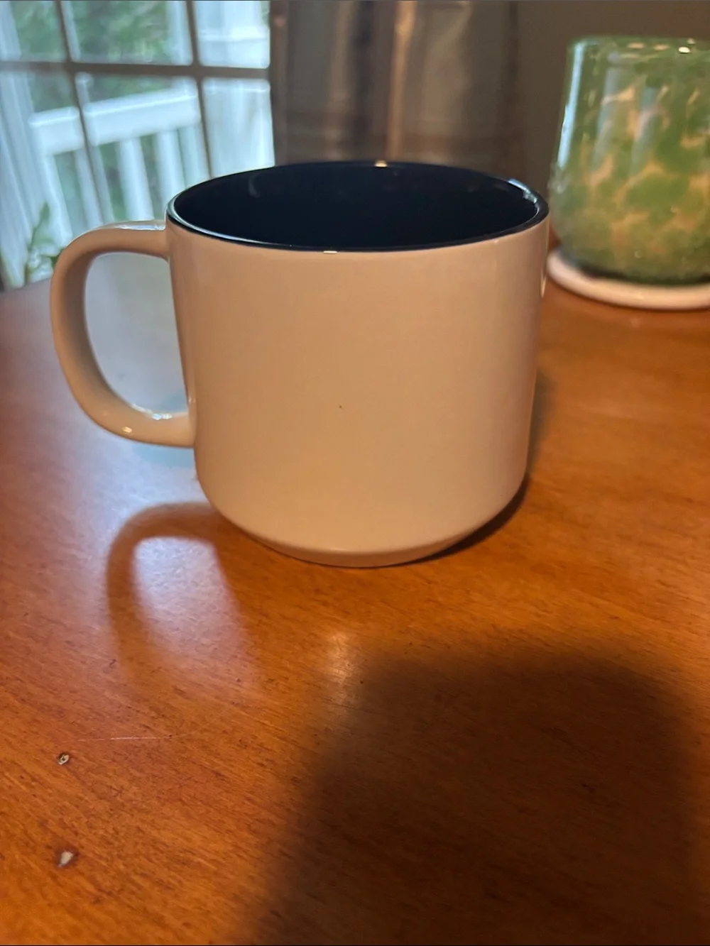 Target White Ceramic Mug with Black Interior - 